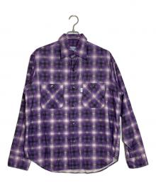 Subculture（サブカルチャー）の古着「COTTON CHECK SHIRT」｜パープル