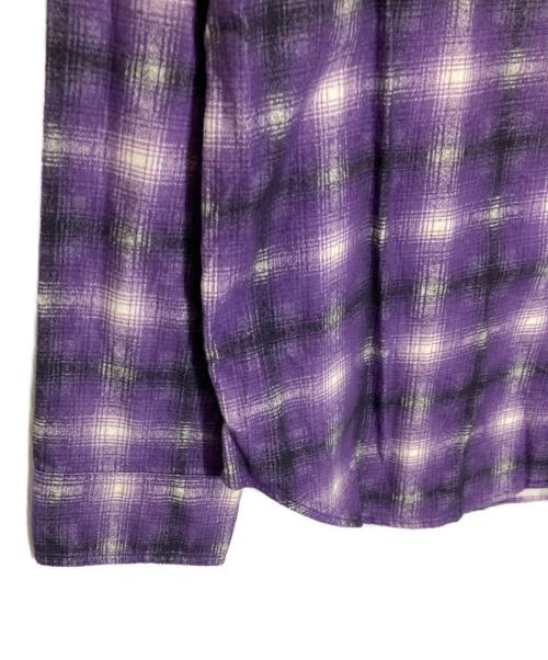 Subculture（サブカルチャー）Subculture (サブカルチャー) COTTON CHECK SHIRT パープル サイズ:3の古着・服飾アイテム