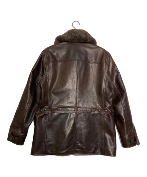 NIGEL CABOURN（ナイジェルケーボン）NIGEL CABOURN (ナイジェルケーボン) 襟ボアホースハイドカーコート ブラウン サイズ:50の古着・服飾アイテム