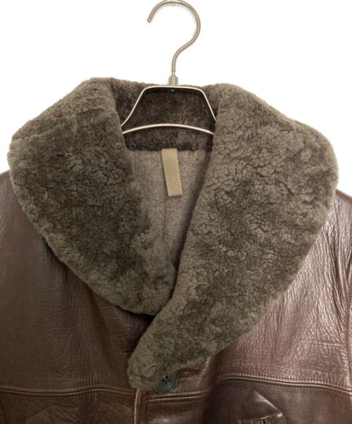 NIGEL CABOURN（ナイジェルケーボン）NIGEL CABOURN (ナイジェルケーボン) 襟ボアホースハイドカーコート ブラウン サイズ:50の古着・服飾アイテム