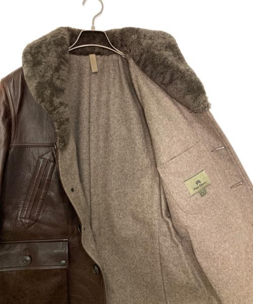 NIGEL CABOURN（ナイジェルケーボン）NIGEL CABOURN (ナイジェルケーボン) 襟ボアホースハイドカーコート ブラウン サイズ:50の古着・服飾アイテム