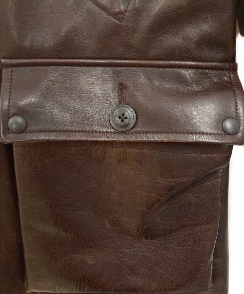 NIGEL CABOURN（ナイジェルケーボン）NIGEL CABOURN (ナイジェルケーボン) 襟ボアホースハイドカーコート ブラウン サイズ:50の古着・服飾アイテム