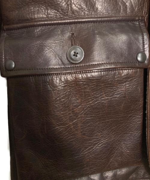 NIGEL CABOURN（ナイジェルケーボン）NIGEL CABOURN (ナイジェルケーボン) 襟ボアホースハイドカーコート ブラウン サイズ:50の古着・服飾アイテム