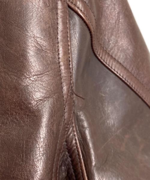 NIGEL CABOURN（ナイジェルケーボン）NIGEL CABOURN (ナイジェルケーボン) 襟ボアホースハイドカーコート ブラウン サイズ:50の古着・服飾アイテム