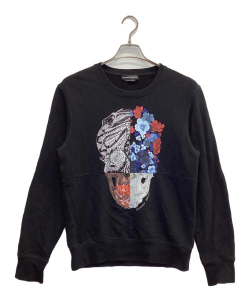 ALEXANDER McQUEEN（アレキサンダーマックイーン）ALEXANDER McQUEEN (アレキサンダーマックイーン) デザインスカルスウェット ブラック サイズ:Mの古着・服飾アイテム
