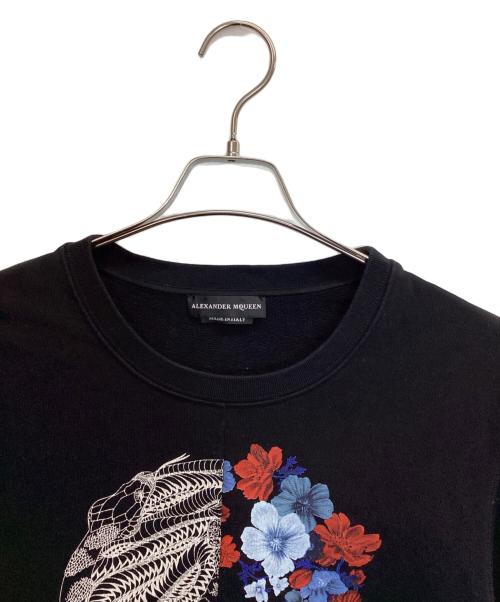 ALEXANDER McQUEEN（アレキサンダーマックイーン）ALEXANDER McQUEEN (アレキサンダーマックイーン) デザインスカルスウェット ブラック サイズ:Mの古着・服飾アイテム