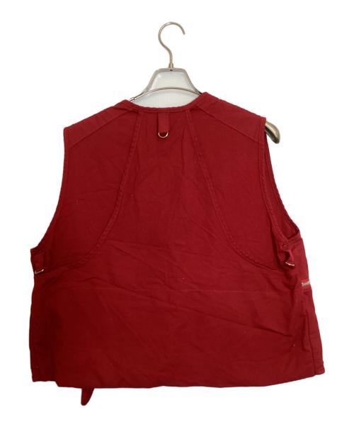Engineered Garments（エンジニアド ガーメンツ）Engineered Garments (エンジニアド ガーメンツ) リップストップジップベスト レッド サイズ:Mの古着・服飾アイテム