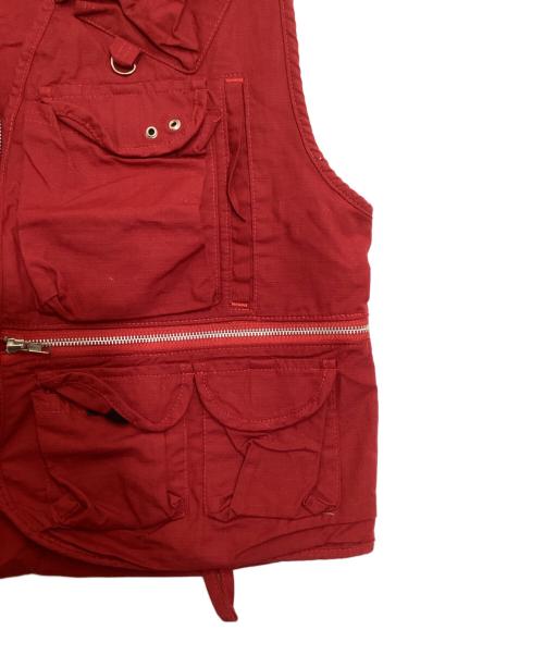 Engineered Garments（エンジニアド ガーメンツ）Engineered Garments (エンジニアド ガーメンツ) リップストップジップベスト レッド サイズ:Mの古着・服飾アイテム