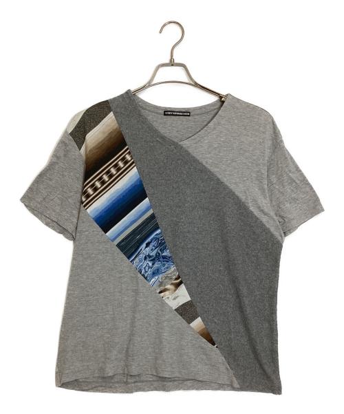 ISSEY MIYAKE MEN（イッセイミヤケメン）ISSEY MIYAKE MEN (イッセイミヤケメン) マルチ切替Tシャツ グレー サイズ:2の古着・服飾アイテム