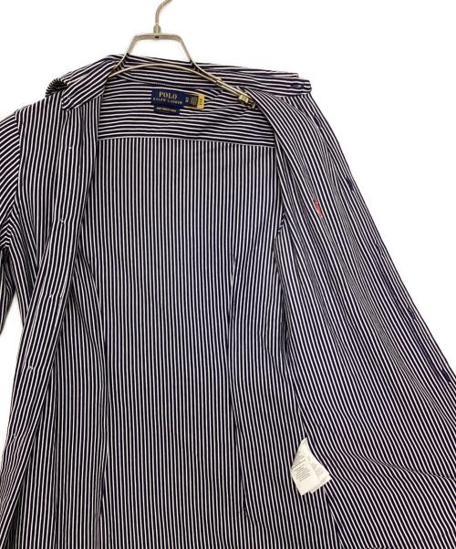 POLO RALPH LAUREN（ポロ・ラルフローレン）POLO RALPH LAUREN (ポロ・ラルフローレン) ストライプシャツ ネイビー×ホワイト サイズ:XSの古着・服飾アイテム