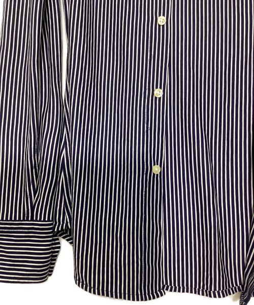 POLO RALPH LAUREN（ポロ・ラルフローレン）POLO RALPH LAUREN (ポロ・ラルフローレン) ストライプシャツ ネイビー×ホワイト サイズ:XSの古着・服飾アイテム