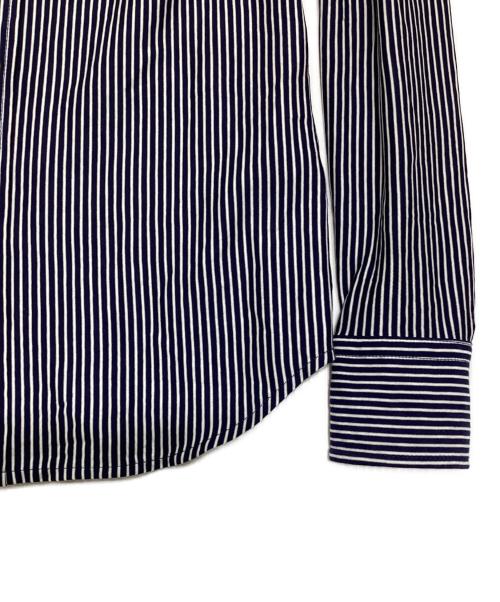 POLO RALPH LAUREN（ポロ・ラルフローレン）POLO RALPH LAUREN (ポロ・ラルフローレン) ストライプシャツ ネイビー×ホワイト サイズ:XSの古着・服飾アイテム
