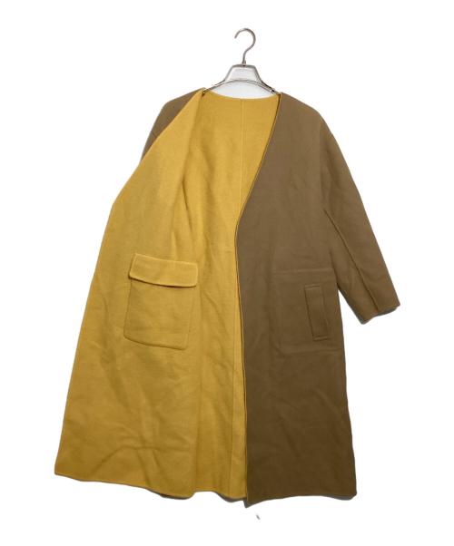 Diagram（ダイアグラム）Diagram (ダイアグラム) 配色リバーコート イエロー サイズ:36 未使用品の古着・服飾アイテム