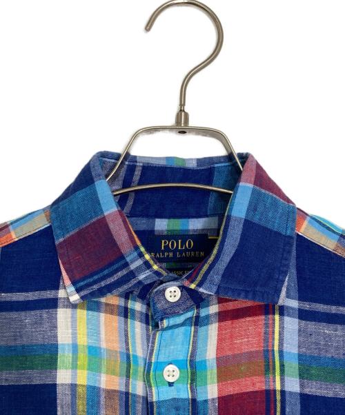 POLO RALPH LAUREN（ポロ・ラルフローレン）POLO RALPH LAUREN (ポロ・ラルフローレン) リネンシャツ ネイビー サイズ:Ｓの古着・服飾アイテム