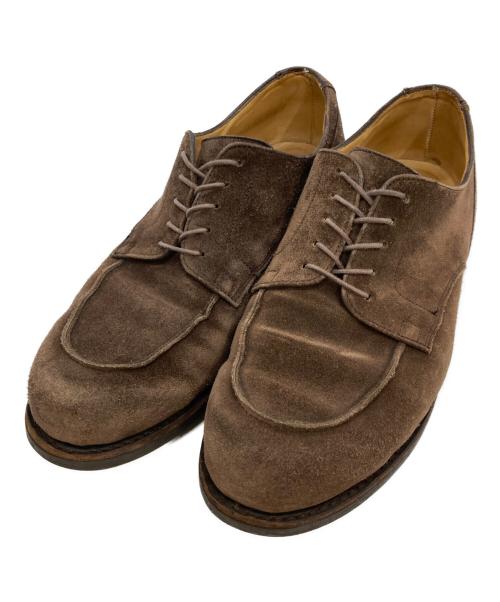 PARABOOT（パラブーツ）PARABOOT (パラブーツ) Uチップスウェードシューズ ブラウン サイズ:27の古着・服飾アイテム