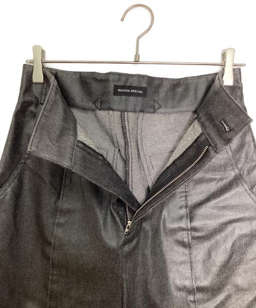 MAISON SPECIAL（メゾンスペシャル）MAISON SPECIAL (メゾンスペシャル) Center Pin Tuck Denim Pants/センター ピンタック デニムパンツ ブラック サイズ:38の古着・服飾アイテム