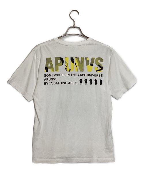 Aape BY A BATHING APE（エーエイプ バイ アベイシングエイプ）Aape BY A BATHING APE (エーエイプ バイ アベイシングエイプ) プリントTシャツ ホワイト サイズ:Ｍの古着・服飾アイテム