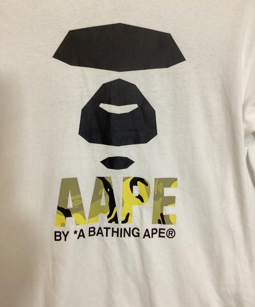 Aape BY A BATHING APE（エーエイプ バイ アベイシングエイプ）Aape BY A BATHING APE (エーエイプ バイ アベイシングエイプ) プリントTシャツ ホワイト サイズ:Ｍの古着・服飾アイテム