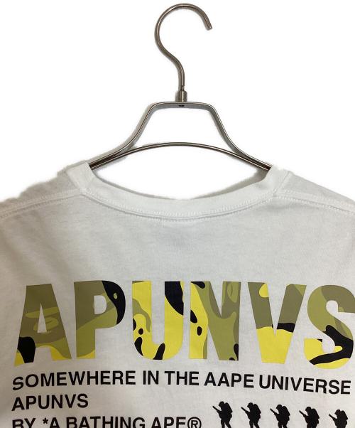 Aape BY A BATHING APE（エーエイプ バイ アベイシングエイプ）Aape BY A BATHING APE (エーエイプ バイ アベイシングエイプ) プリントTシャツ ホワイト サイズ:Ｍの古着・服飾アイテム