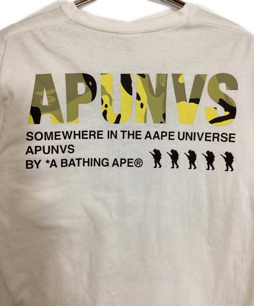 Aape BY A BATHING APE（エーエイプ バイ アベイシングエイプ）Aape BY A BATHING APE (エーエイプ バイ アベイシングエイプ) プリントTシャツ ホワイト サイズ:Ｍの古着・服飾アイテム