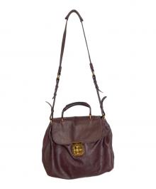 Chloe（クロエ）の古着「エルシー 2WAYショルダーバッグ」｜ワインレッド