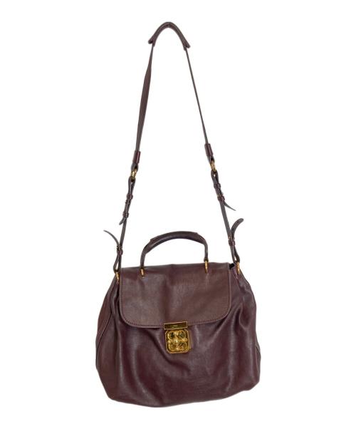 Chloe（クロエ）Chloe (クロエ) エルシー 2WAYショルダーバッグ ワインレッドの古着・服飾アイテム