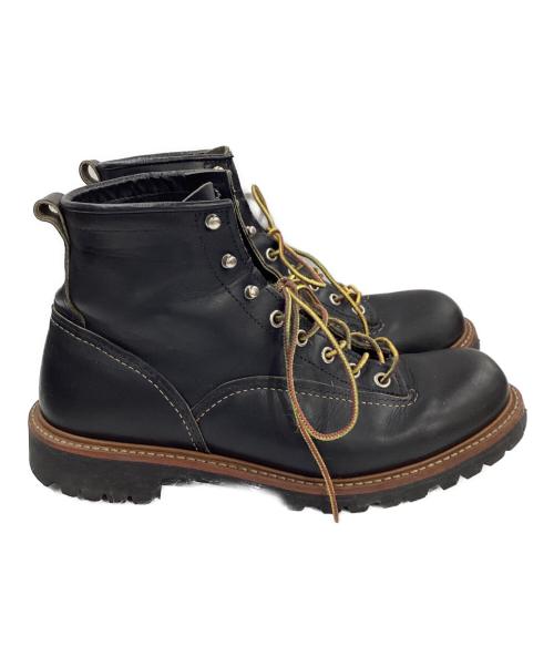 RED WING（レッドウィング）RED WING (レッドウィング) ラインマンブーツ ブラック サイズ:26.5の古着・服飾アイテム