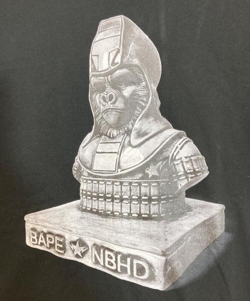 A BATHING APE（アベイシングエイプ）A BATHING APE (アベイシングエイプ) NEIGHBORHOOD (ネイバーフッド) プリントTシャツ ブラック サイズ:Ｌの古着・服飾アイテム