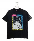 stussyステューシー）の古着「プリントTシャツ」｜ブラック