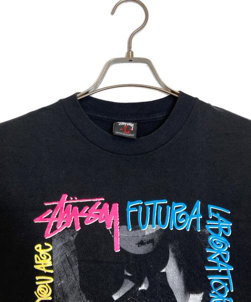 stussy（ステューシー）stussy (ステューシー) プリントTシャツ ブラック サイズ:Ｌの古着・服飾アイテム