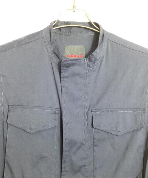 CABAN（キャバン）CABAN (キャバン) コットンシルクストレッチロングジレ ネイビー サイズ:Fの古着・服飾アイテム