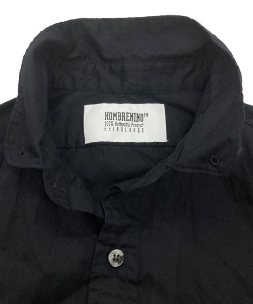 Hombre Nino（オンブレニーニョ）Hombre Nino (オンブレニーニョ) ROUND COLLAR SHIRT ブラック サイズ:XLの古着・服飾アイテム