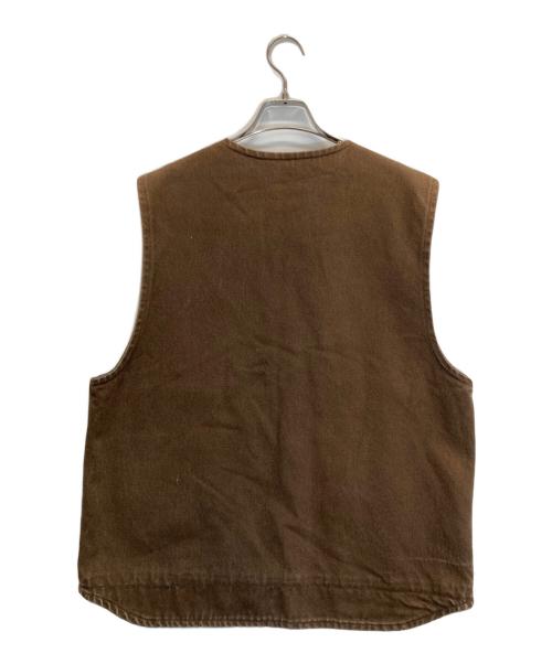 CarHartt（カーハート）CarHartt (カーハート) ダックフリースベスト ブラウン サイズ:Lの古着・服飾アイテム