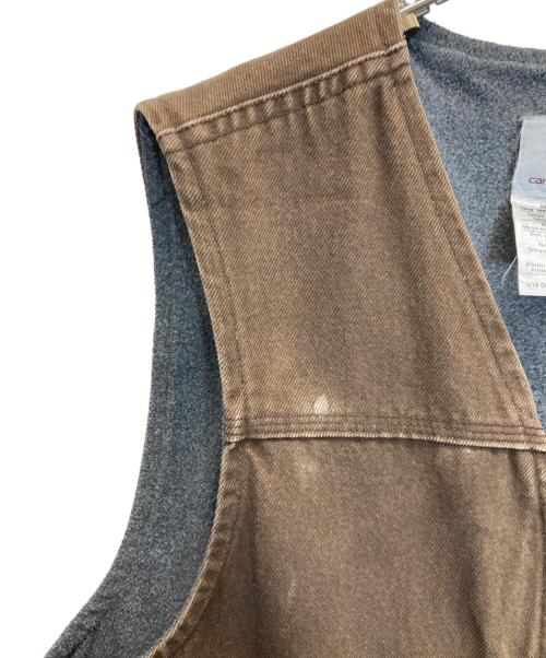 CarHartt（カーハート）CarHartt (カーハート) ダックフリースベスト ブラウン サイズ:Lの古着・服飾アイテム