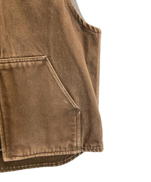 CarHartt（カーハート）CarHartt (カーハート) ダックフリースベスト ブラウン サイズ:Lの古着・服飾アイテム