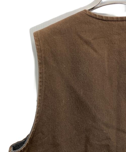 CarHartt（カーハート）CarHartt (カーハート) ダックフリースベスト ブラウン サイズ:Lの古着・服飾アイテム