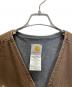 中古・古着 CarHartt (カーハート) ダックフリースベスト ブラウン サイズ:L：15000円