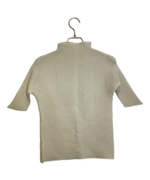 ISSEY MIYAKE PLEATS (T)（イッセイミヤケプリーツ）ISSEY MIYAKE PLEATS (T) (イッセイミヤケプリーツ) ハイネックジャバラプリーツTシャツ グリーン サイズ:Mの古着・服飾アイテム