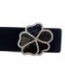 Saint Laurent Paris (サンローランパリ) Suede Crystal Clover Belt ブラック：13000円