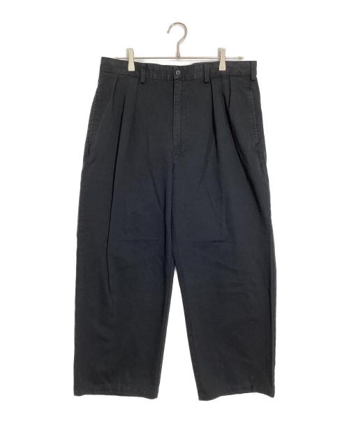 POLO RALPH LAUREN（ポロ・ラルフローレン）POLO RALPH LAUREN (ポロ・ラルフローレン) 2タックワイドチノパンツ ブラック サイズ:36/30の古着・服飾アイテム