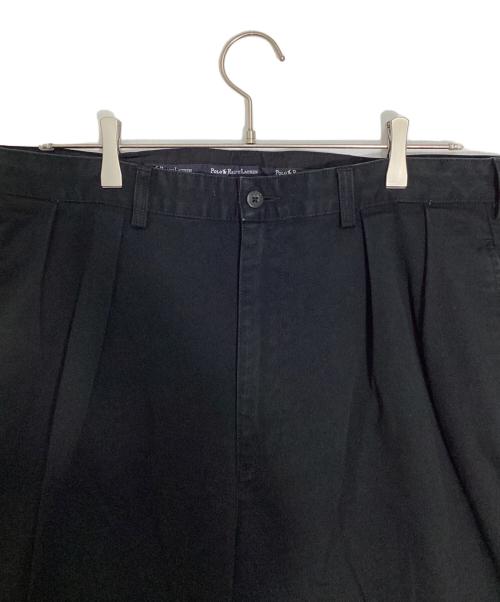 POLO RALPH LAUREN（ポロ・ラルフローレン）POLO RALPH LAUREN (ポロ・ラルフローレン) 2タックワイドチノパンツ ブラック サイズ:36/30の古着・服飾アイテム