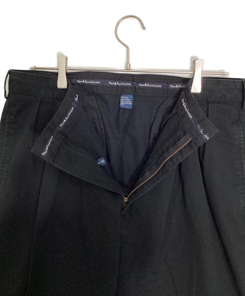 POLO RALPH LAUREN（ポロ・ラルフローレン）POLO RALPH LAUREN (ポロ・ラルフローレン) 2タックワイドチノパンツ ブラック サイズ:36/30の古着・服飾アイテム