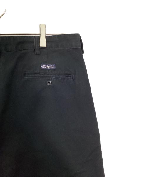 POLO RALPH LAUREN（ポロ・ラルフローレン）POLO RALPH LAUREN (ポロ・ラルフローレン) 2タックワイドチノパンツ ブラック サイズ:36/30の古着・服飾アイテム