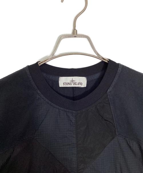 STONE ISLAND（ストーンアイランド）STONE ISLAND (ストーンアイランド) ナイロンメタルコンパスT ブラック×ネイビー サイズ:Lの古着・服飾アイテム