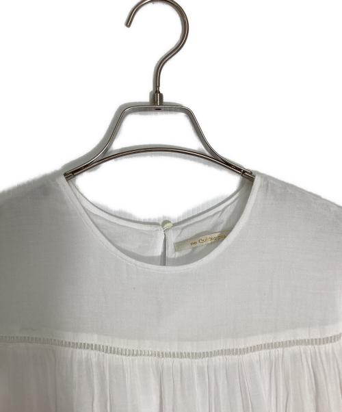 ne quittez pas（ヌキテパ）ne quittez pas (ヌキテパ) Cotton Voile Tiered Middle Length Dress/コットンボイル ティアード ミドルレングス ドレス ホワイト サイズ:不明の古着・服飾アイテム