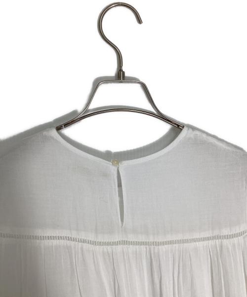 ne quittez pas（ヌキテパ）ne quittez pas (ヌキテパ) Cotton Voile Tiered Middle Length Dress/コットンボイル ティアード ミドルレングス ドレス ホワイト サイズ:不明の古着・服飾アイテム