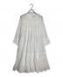 ne quittez pas（ヌキテパ）の古着「Cotton Voile Tiered Middle Length Dress/コットンボイル ティアード ミドルレングス ドレス」｜ホワイト