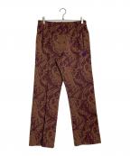 Needlesニードルズ）の古着「Track Pant - Poly Jq. - Paisley」｜ブラウン