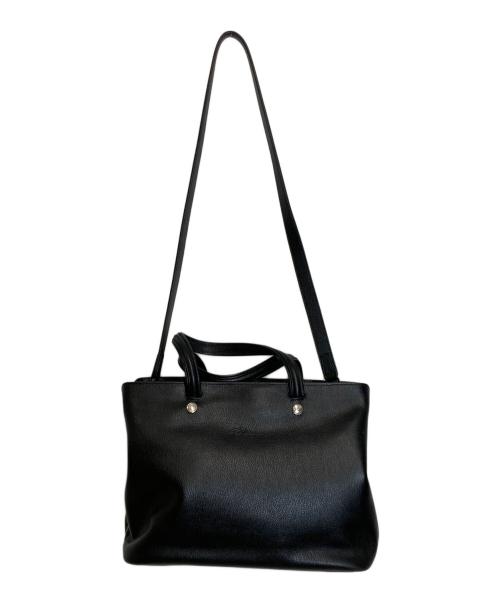 LONGCHAMP（ロンシャン）LONGCHAMP (ロンシャン) 2WAYレザーバッグ ブラックの古着・服飾アイテム