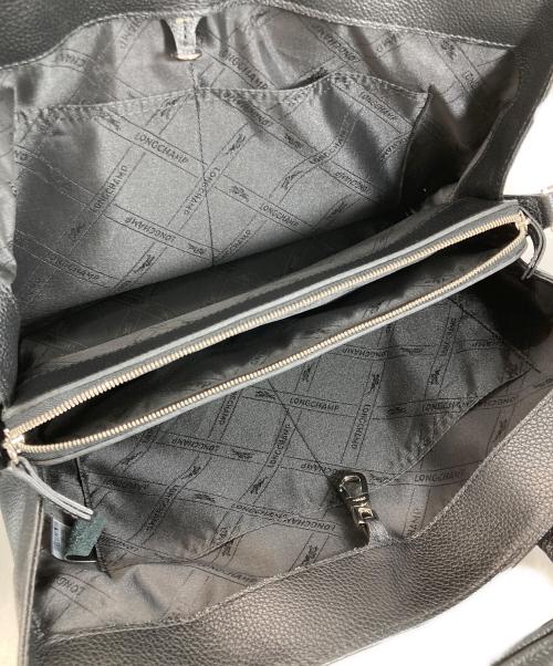 LONGCHAMP（ロンシャン）LONGCHAMP (ロンシャン) 2WAYレザーバッグ ブラックの古着・服飾アイテム